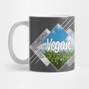 Trendy Vegan Cruelty Free Lifestyle Graphic Logo T-Shirt Mug